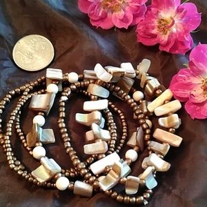 6 Island Vibe stretch bracelets
